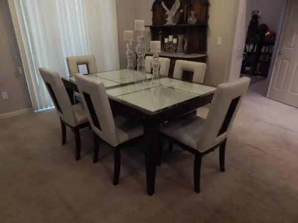Table and 6 chairs