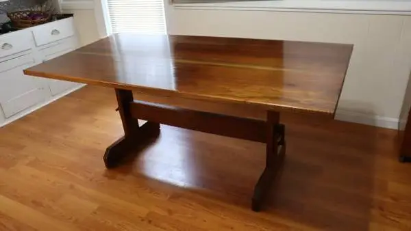 Custom Built Black Walnut Kitchen Dining Table Desk