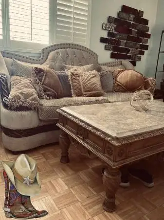 Antique Sofas and Marble tables