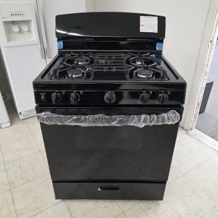Black GE 30 Gas Range (New Open Box)