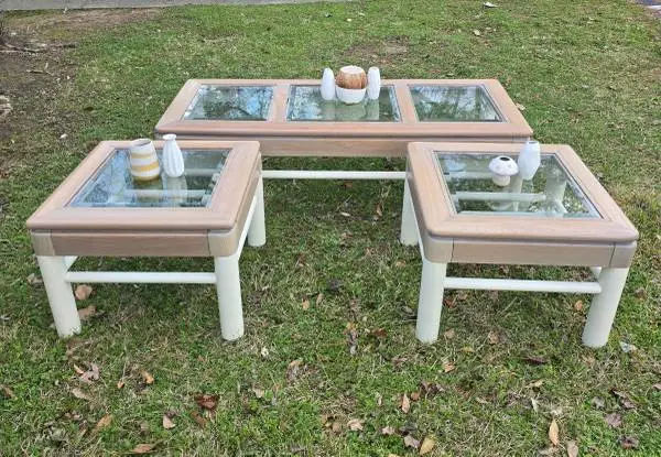 Vintage Coffee Table & Nightstands Sunbleached