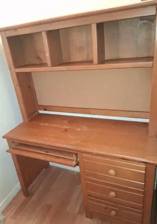 Desk Solid Wood With Removeable Credenza Canyon Furniture Company