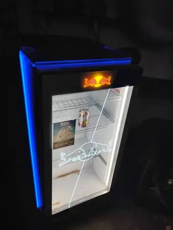 Red bull led refrigerator