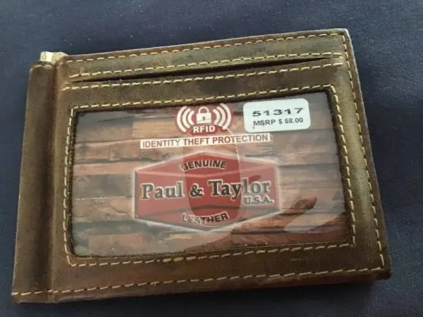 Leather Theft Protection Card Holder ( New )