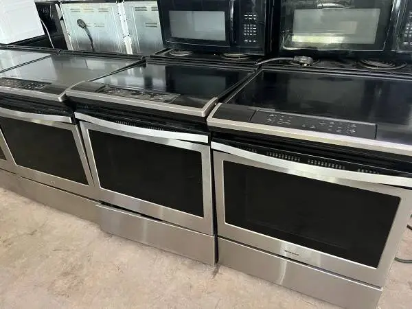 Stainless steel slide in stoves