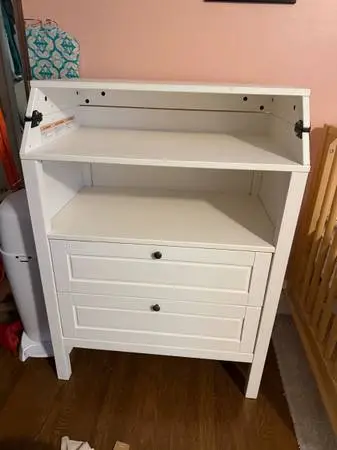 White IKEA dresser/changing table