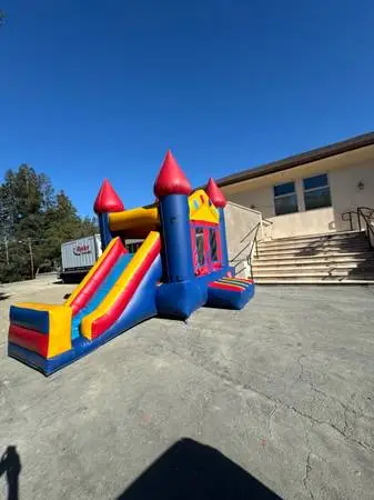 Jumpers, tables, chairs, tents,