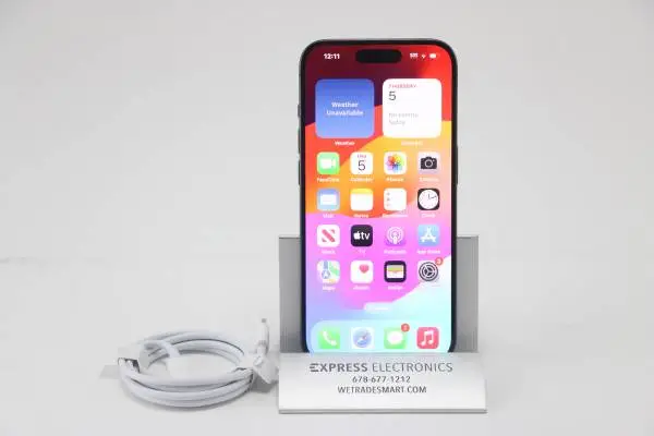 UNLOCKED Apple iPhone 15 Pro 256GB Black *100% Battery* EXCELLENT