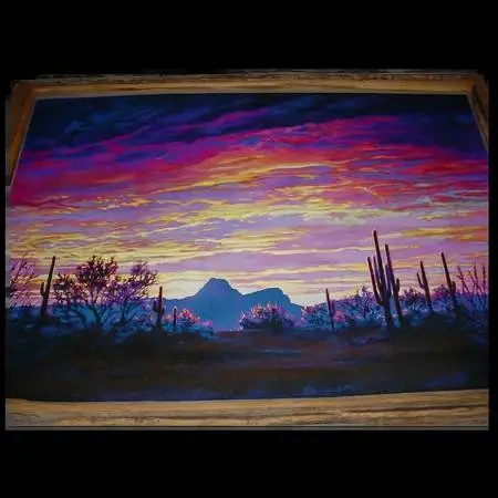 PAUL SHELDON MODERN ARIZONA SONORAN DESERT GICLEE ART CANVAS-PAINTING