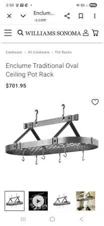 Williams Sonoma Pot Rack