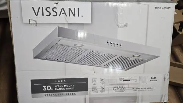 Vissani Lora 30 in. 350 CFM Convertible T-Shape Wall Mount Range Hood
