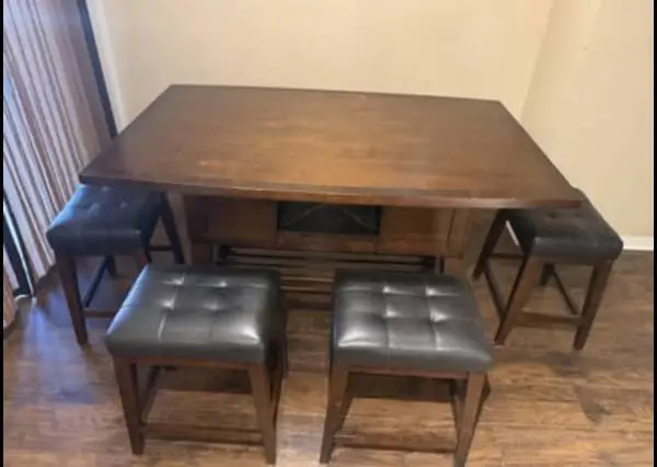 5 Pc Counter Height Dining Room & Brown Kyoto Stools from Rooms To Go