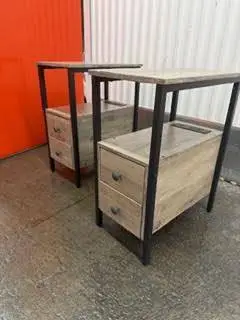 SIDE TABLE, IRON FRAME, WITH ELECTRCITY OUTLET, NEW EACH