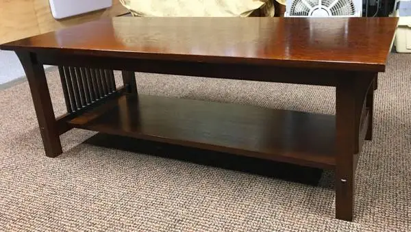Stickley Mission oak cocktail/coffee table vintage, 1991 original