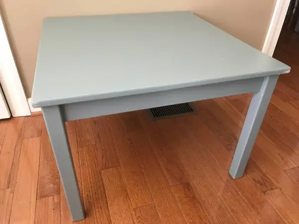 Grey-Blue Square Table Solid Wood
