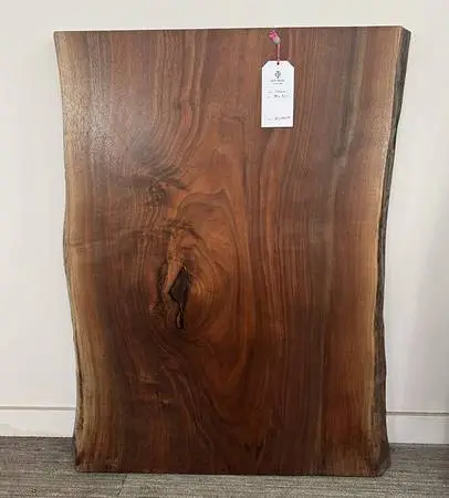 Price drop! Charming live edge slab tabletop, solid black walnut