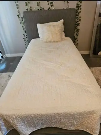 Twin Bed Frame With Mattress Plus Box Spring For Sale