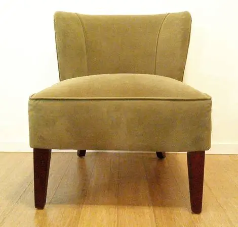 World Market - Olive Green Armless Accent Chair w/Rivets - Delivered