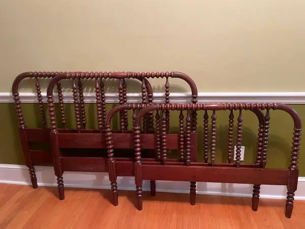 Antique Jenny Lind/Spool Wooden Twin Bed Frames