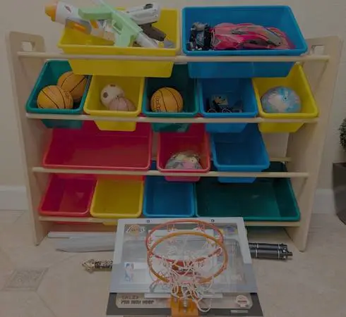 Toy Storage Organizer Shelves with Bins