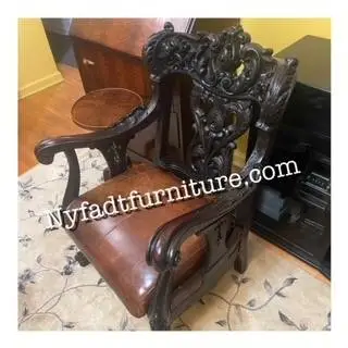 CHAIR HAND MADE , HAND CARVED, 19th CENTURY, ONLY ONE IN the WORLD