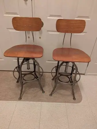 MODERNIST STAINLESS STEEL STOOLS