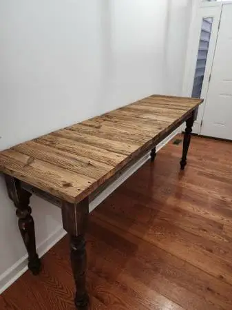 Large Entry Way Farmhouse Table from Reclaimed Wood