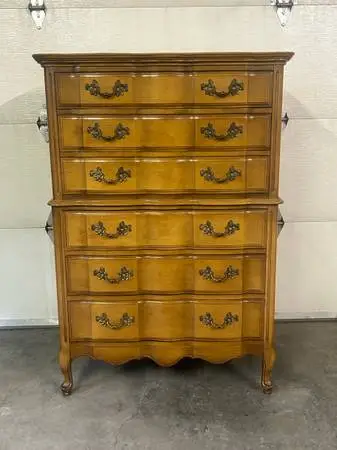 Large French Provincial Tallboy Dresser