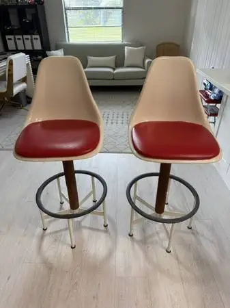 Original Mid Century Art Deco stools