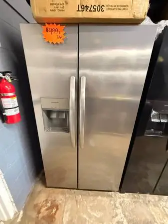 Open Box Gray Frigidaire Refrigerator