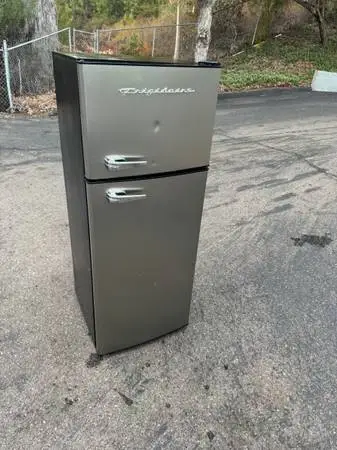 Retro 2 door tall Mini refrigerator with freezer (free local delivery)