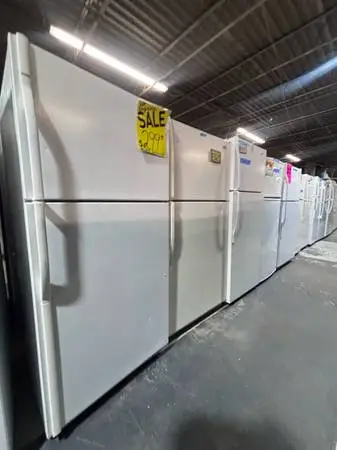 Prices from $250.00 & up top freezer fridge in good conditions with warranty