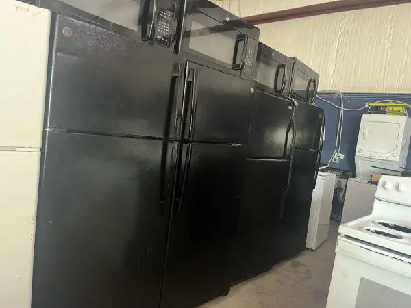 Black top and bottom fridges