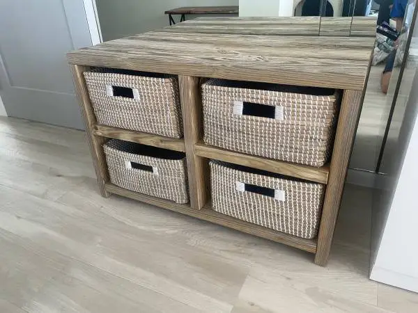 Custom Cubby Storage Bench from Reclaimed Wood