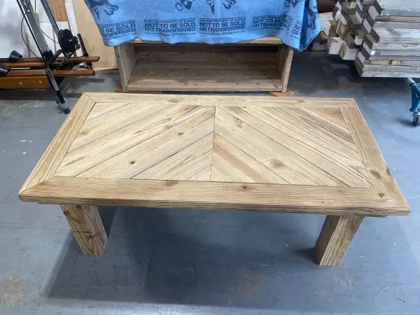 Coffee / Deck Table Geometric Design from Reclaimed Wood