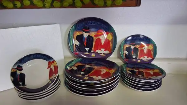 21 PC CAFE AMERICANA  DISHWARE BY SANGO