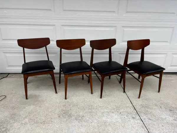 1960s Set of 4 mcm dinette chairs Victor Garrison 1960s Danish Mid Century Moder