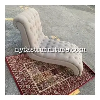 SOFA/ KAUCH FRENCH STYLE, GREY COLOR TUFTED, NEW IN PLASTIC