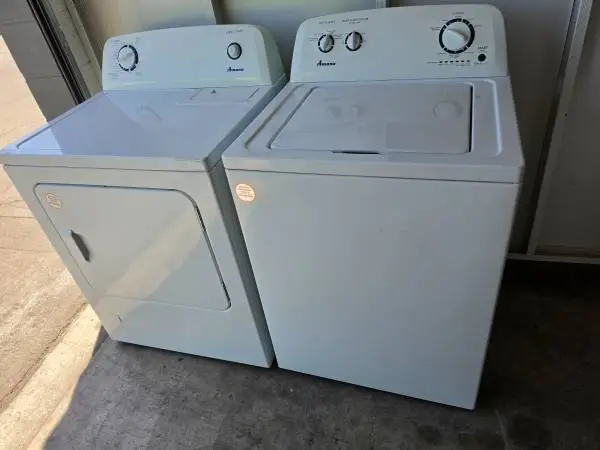 Amana top loading traditional washer and gas dryer