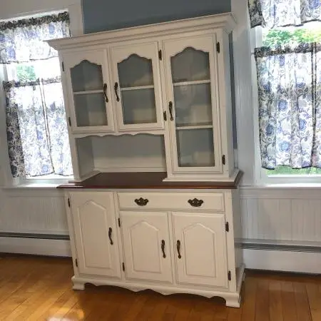 Farmhouse Style Wood Cabinet Hutch