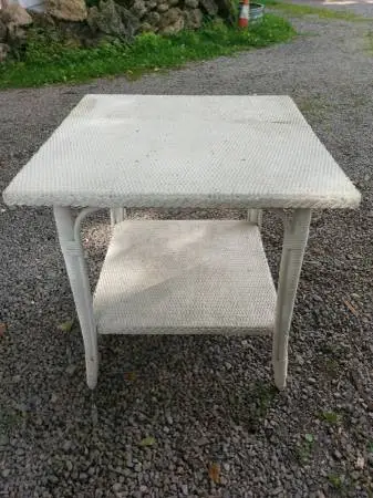 Antique Wicker Table 1920s  Art Deco Vintage