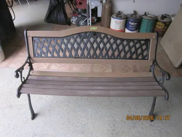 CAST IRON PORCH BENCH