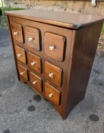 Apothecary Cabinet Chest Laundry Hamper