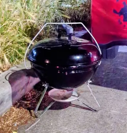 Weber Smokey Joe Premium 14 Portable Charcoal Grill with Tuck-N-Carry Lid Lock