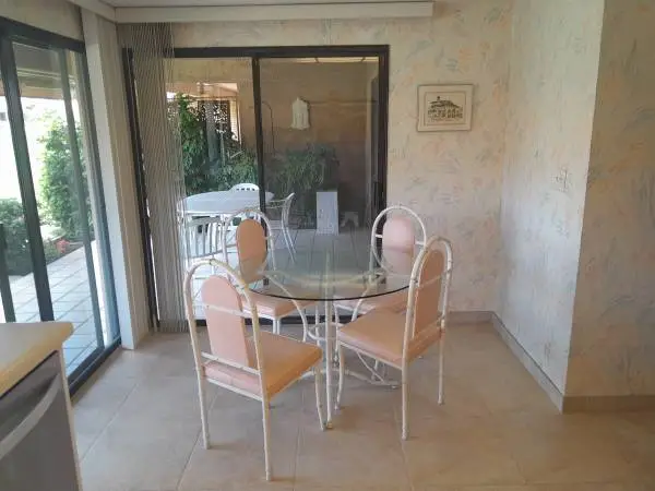 Mid-Century Glass Top Table & 4 Chairs