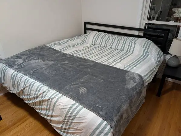 Tuft & Needle King Mattress + bed, barely used