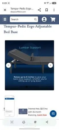 Tempurpedic ERGO KING size adjustable base
