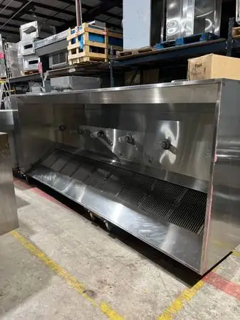 13 Foot Stainless Hood W/Fire System & Exhaust Fan for sale