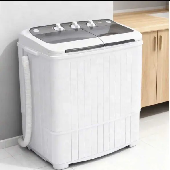 TABU 16.5lbs Portable Washing Machine,Electric Twin Tub Wash&Spin Combo,Semi-Aut