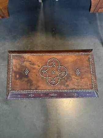 Leather Box W/ Stud Detail- 16X28X13